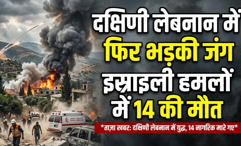 दक्षिणी लेबनान में फिर भड़की जंग, इस्राइली हमलों में 14 की मौत