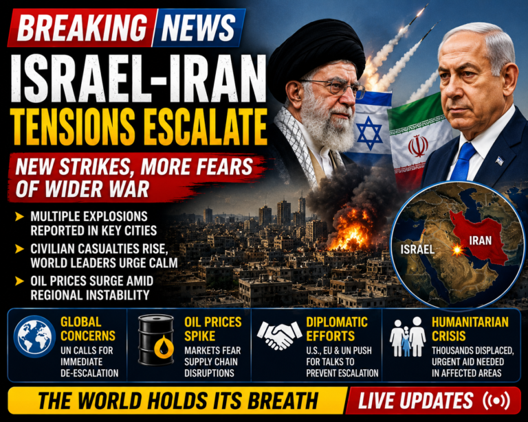 Israel–Iran Tensions Escalate as Global Leaders Push for Emergency Diplomacy