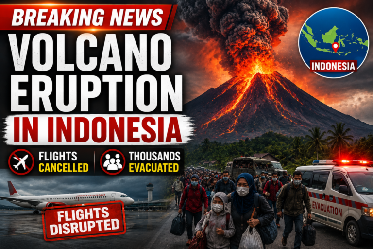 🌋 Massive Volcano Eruption in Indonesia Triggers Evacuations and Flight Disruptions