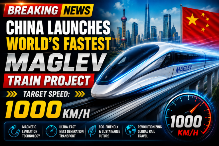 🚄 China Announces World’s Fastest Maglev Train Project, Aiming for 1000 Km/h Speed